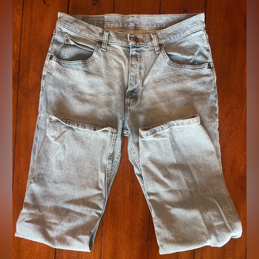 Wrangler Men’s Vintage Straight Leg Jeans Blue Denim 32x30